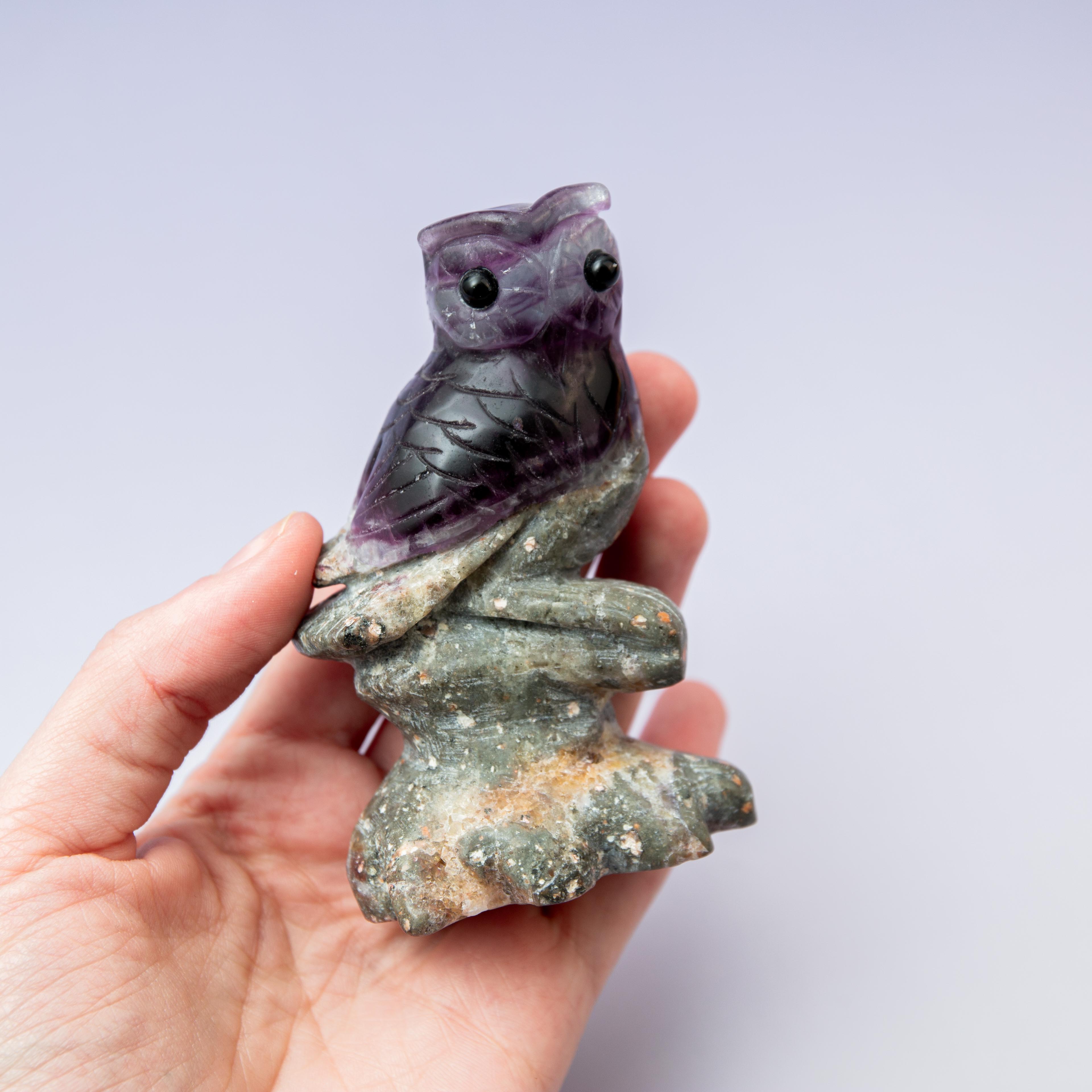 Fluorite Owl - 9cm/232g