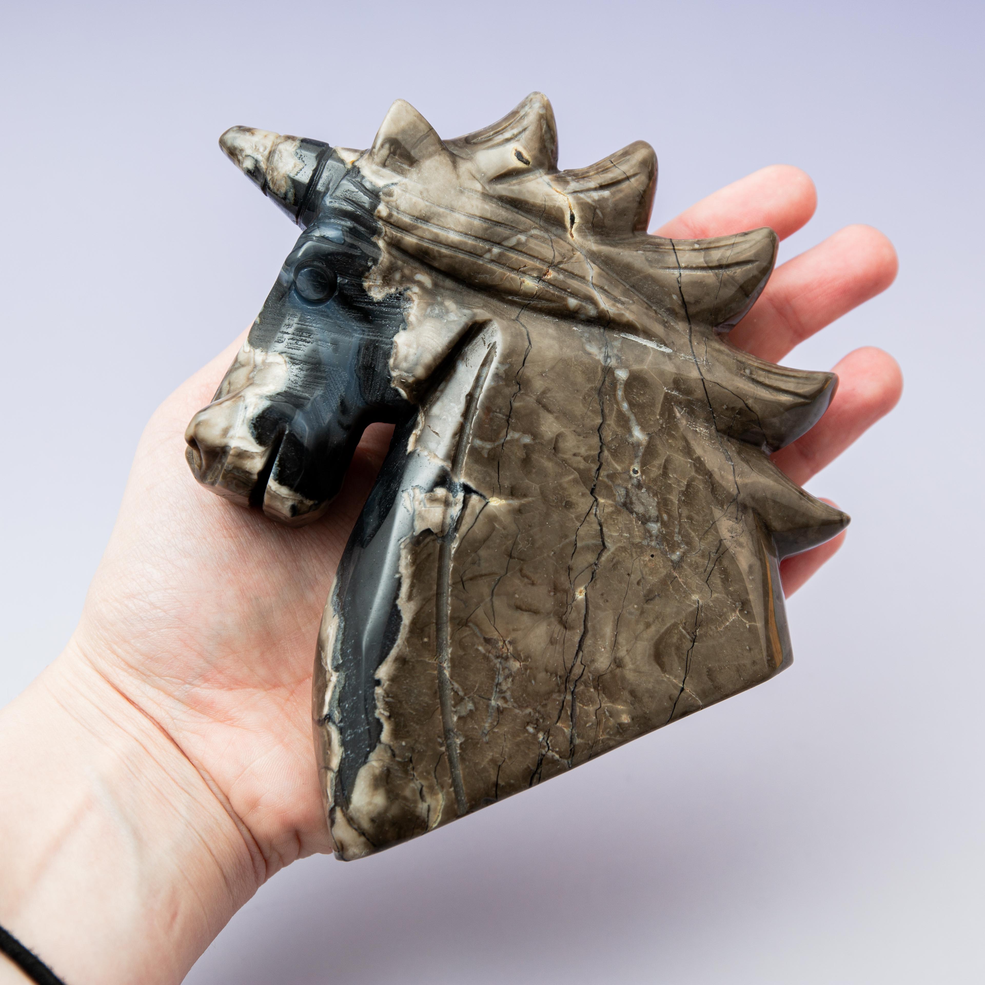 Volcanic Agate Unicorn -13cm/630g