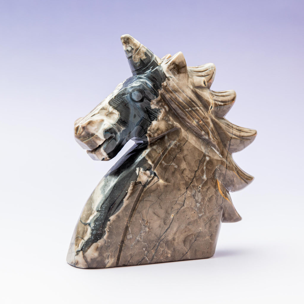 Volcanic Agate Unicorn -13cm/630g