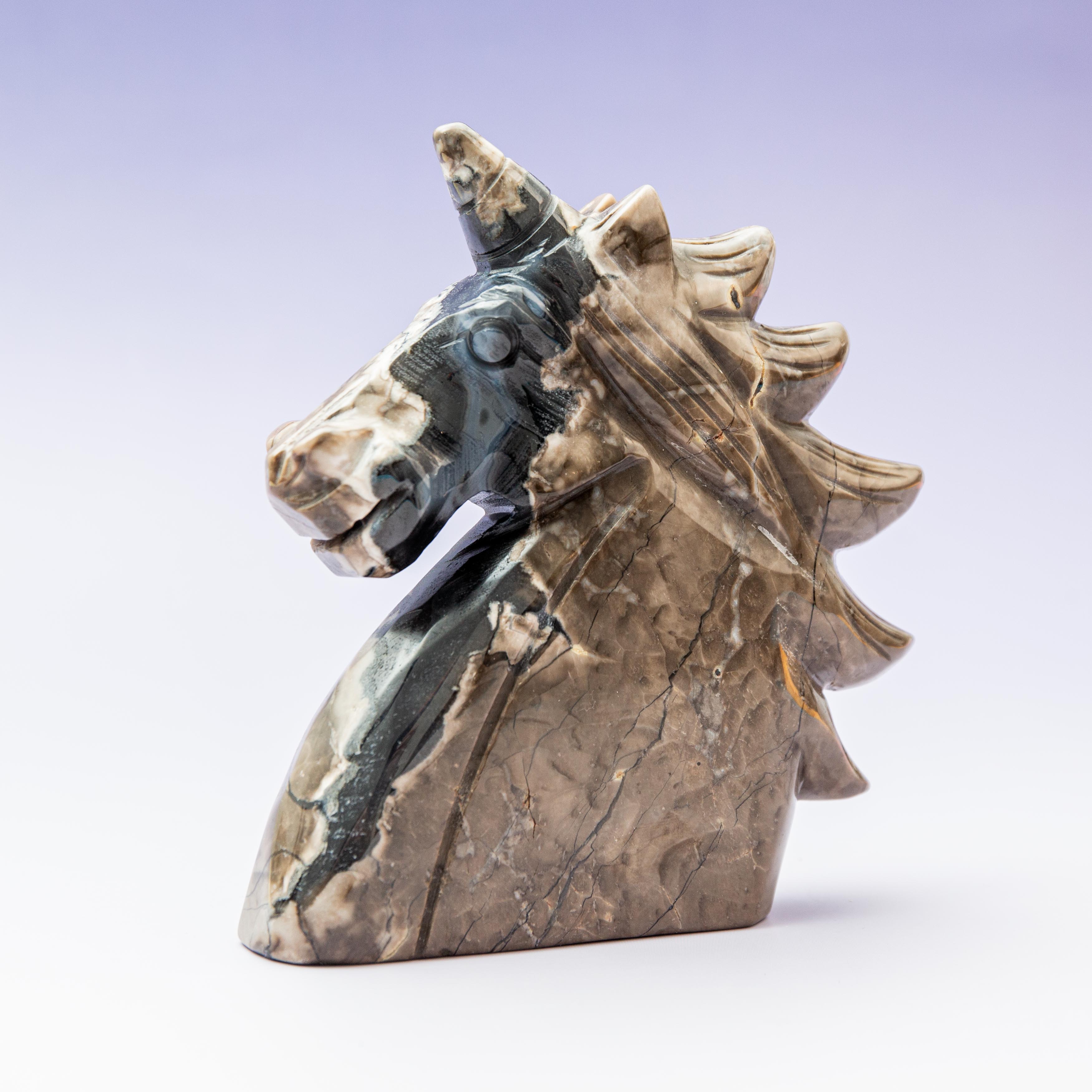 Volcanic Agate Unicorn -13cm/630g
