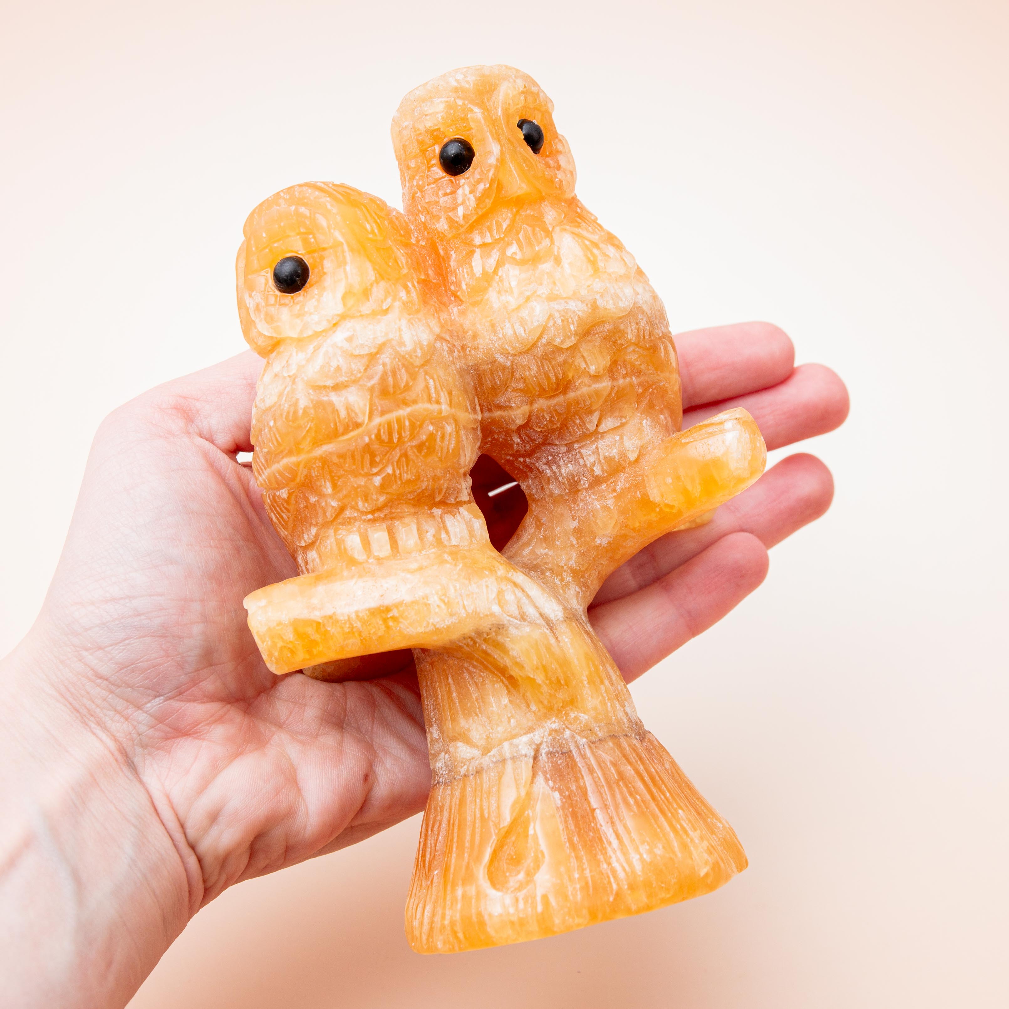 Yellow Calcite Owl - 15cm/688g