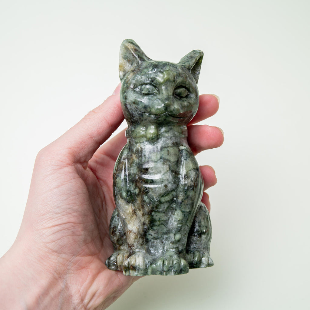 Serpentine Cat - 11.5cm/474g