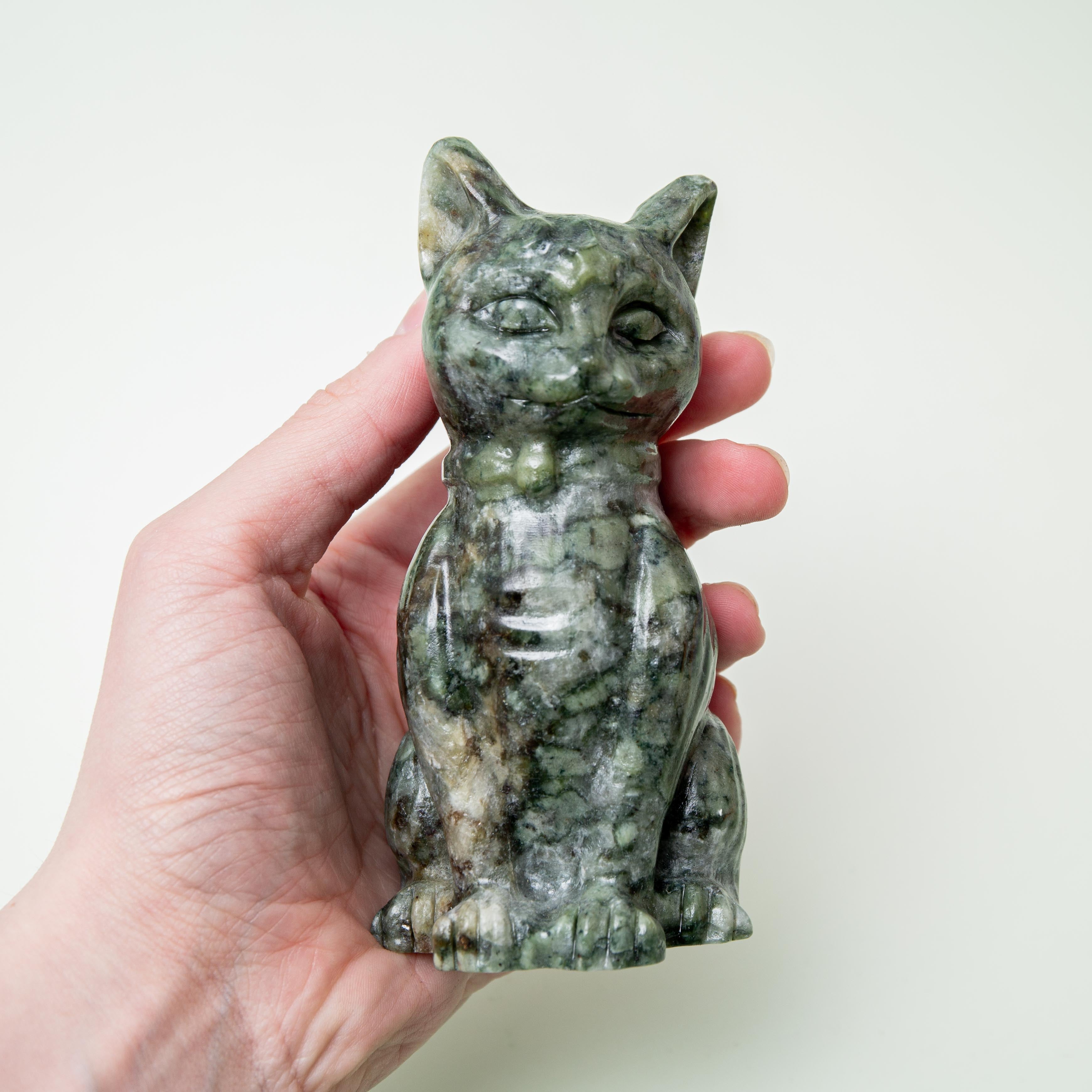 Serpentine Cat - 11.5cm/474g