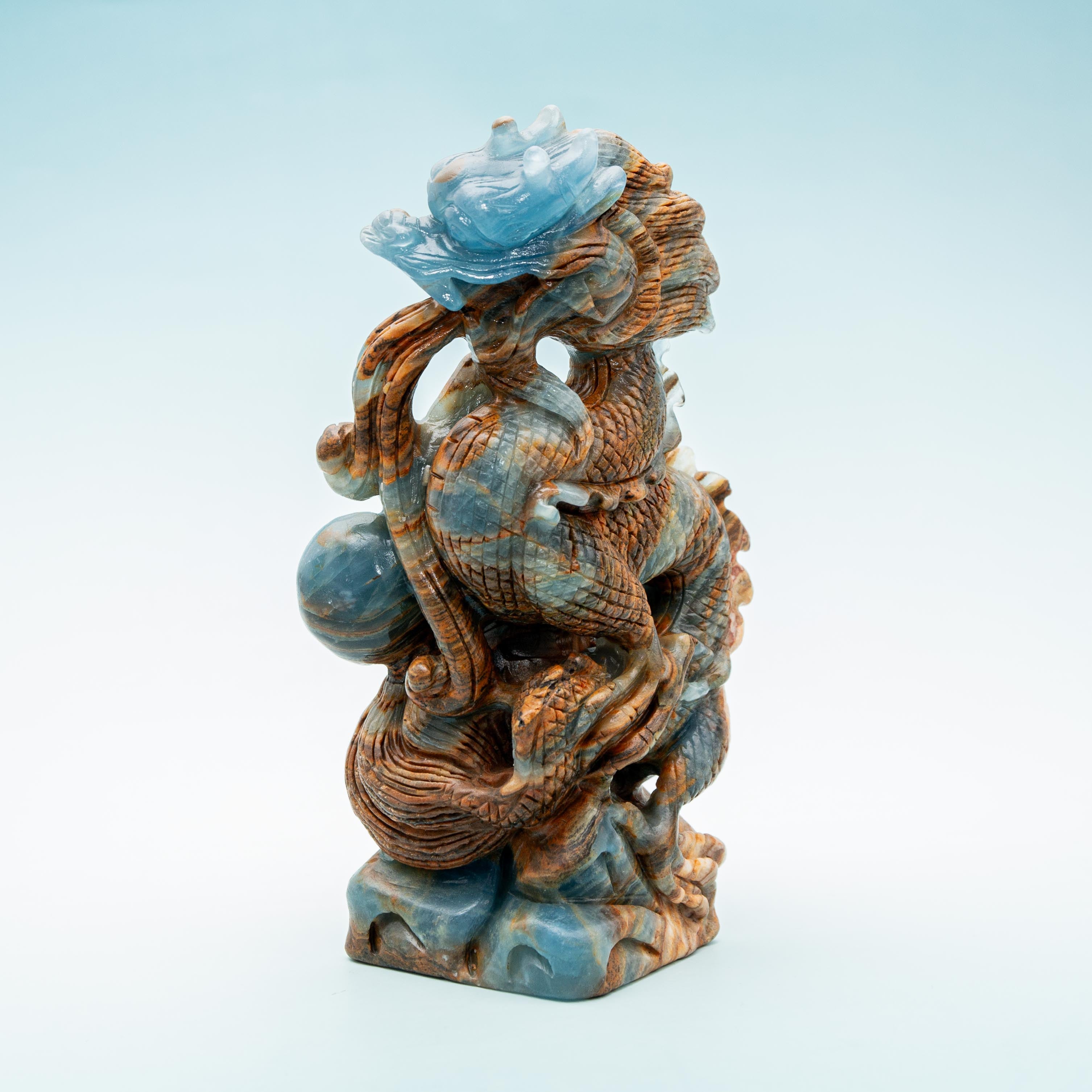 Blue Aragonite Dragon - 1006g/19cm