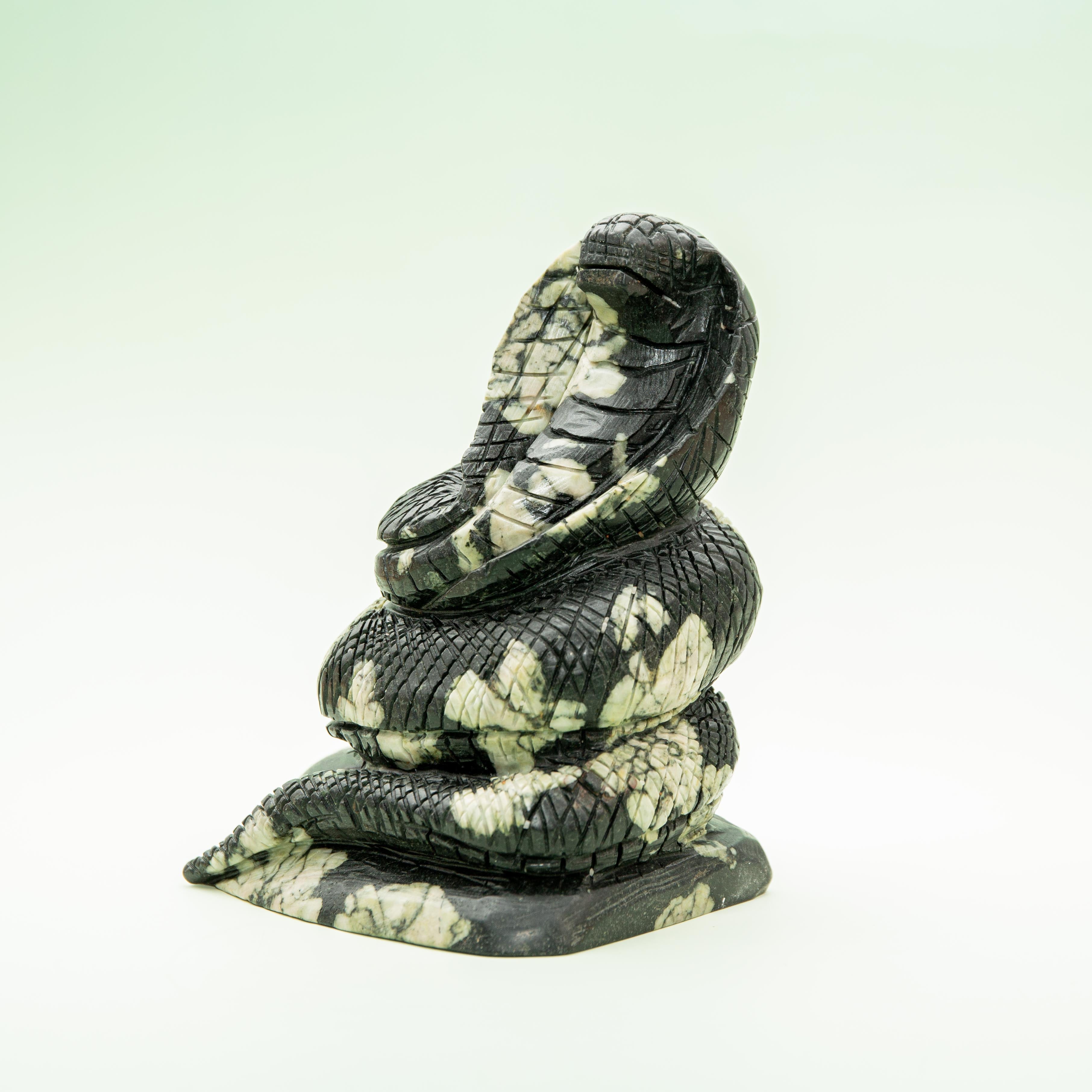 Chrysanthemum stone Snake - 1655g/15.5cm