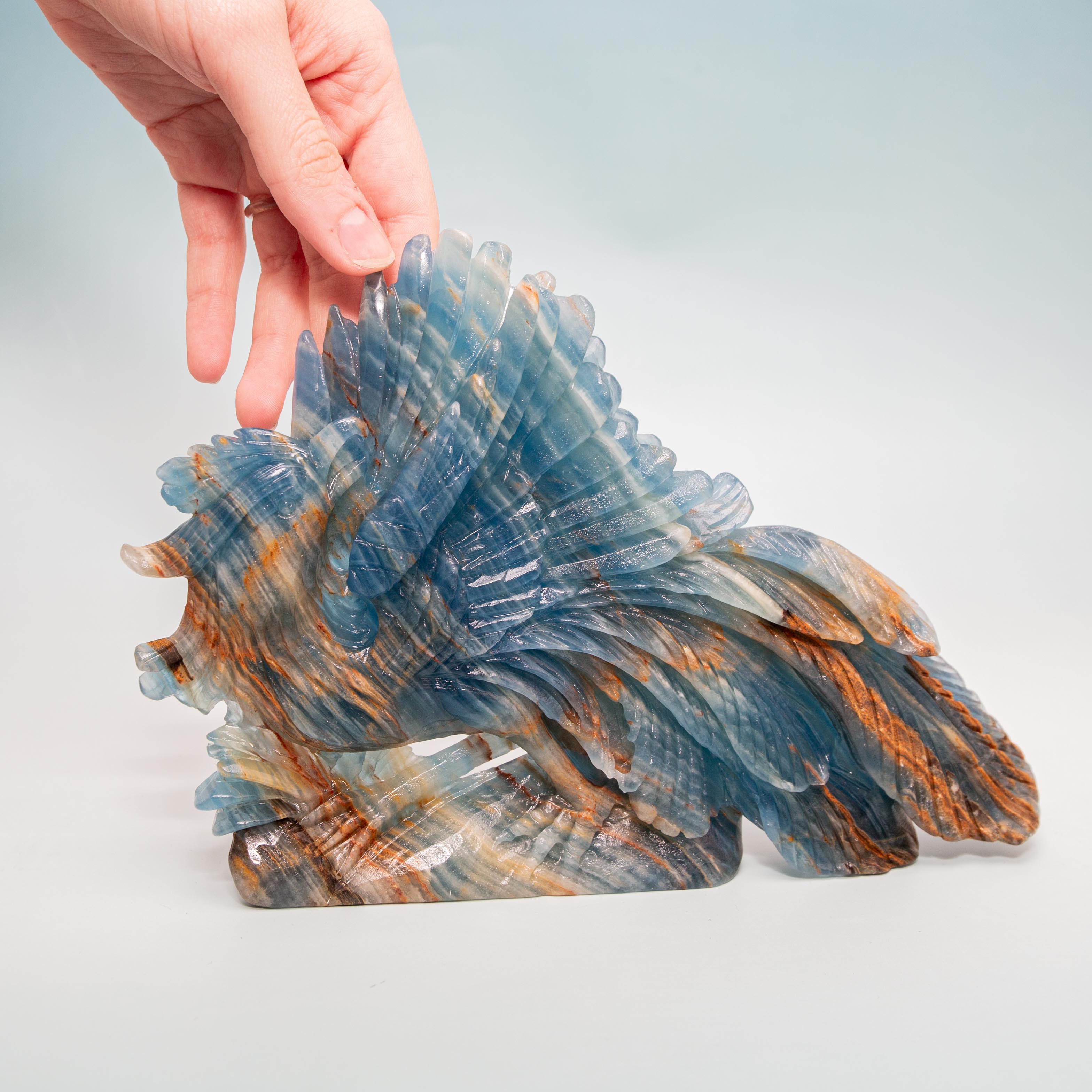 Blue Aragonite Phoenix - 763g/16cm