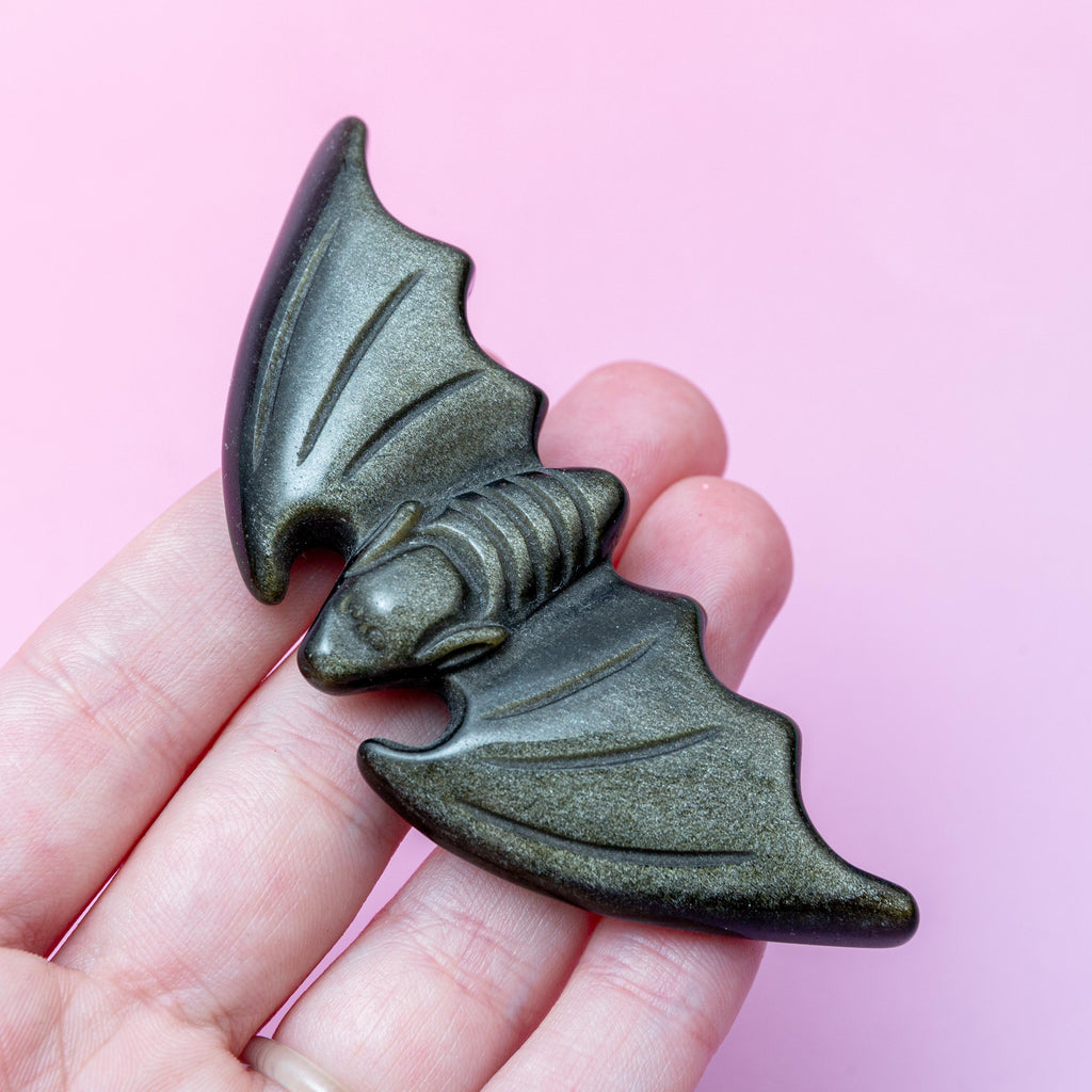Arany Obszidián Denevér – 8 cm