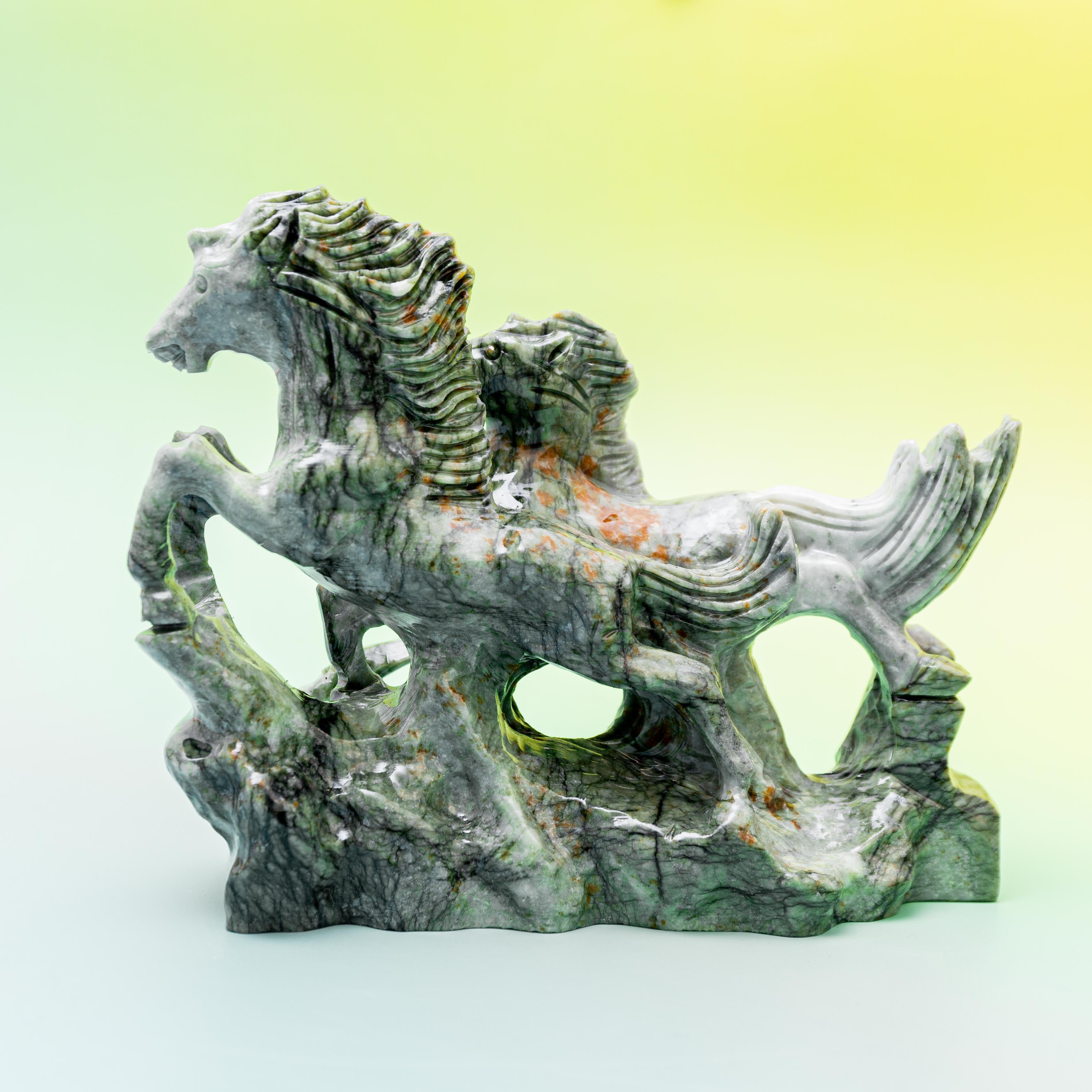 Serpentine Horse – 1.7kg/16cm/17.5*5.5cm