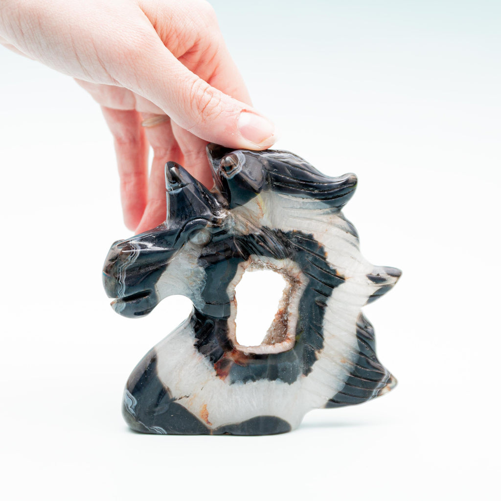 Black Agate Unicorn - 341g/10cm