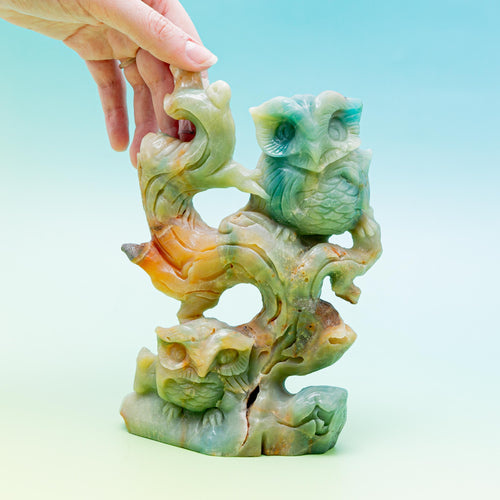 Amazonite Owl - 17cm/953g