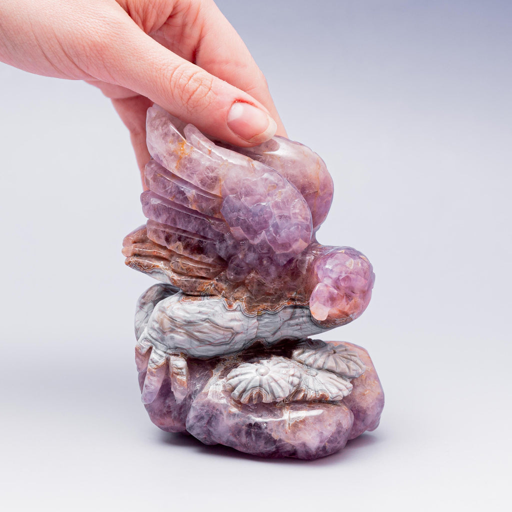 Amethyst Agate Eagle - 10cm/645g