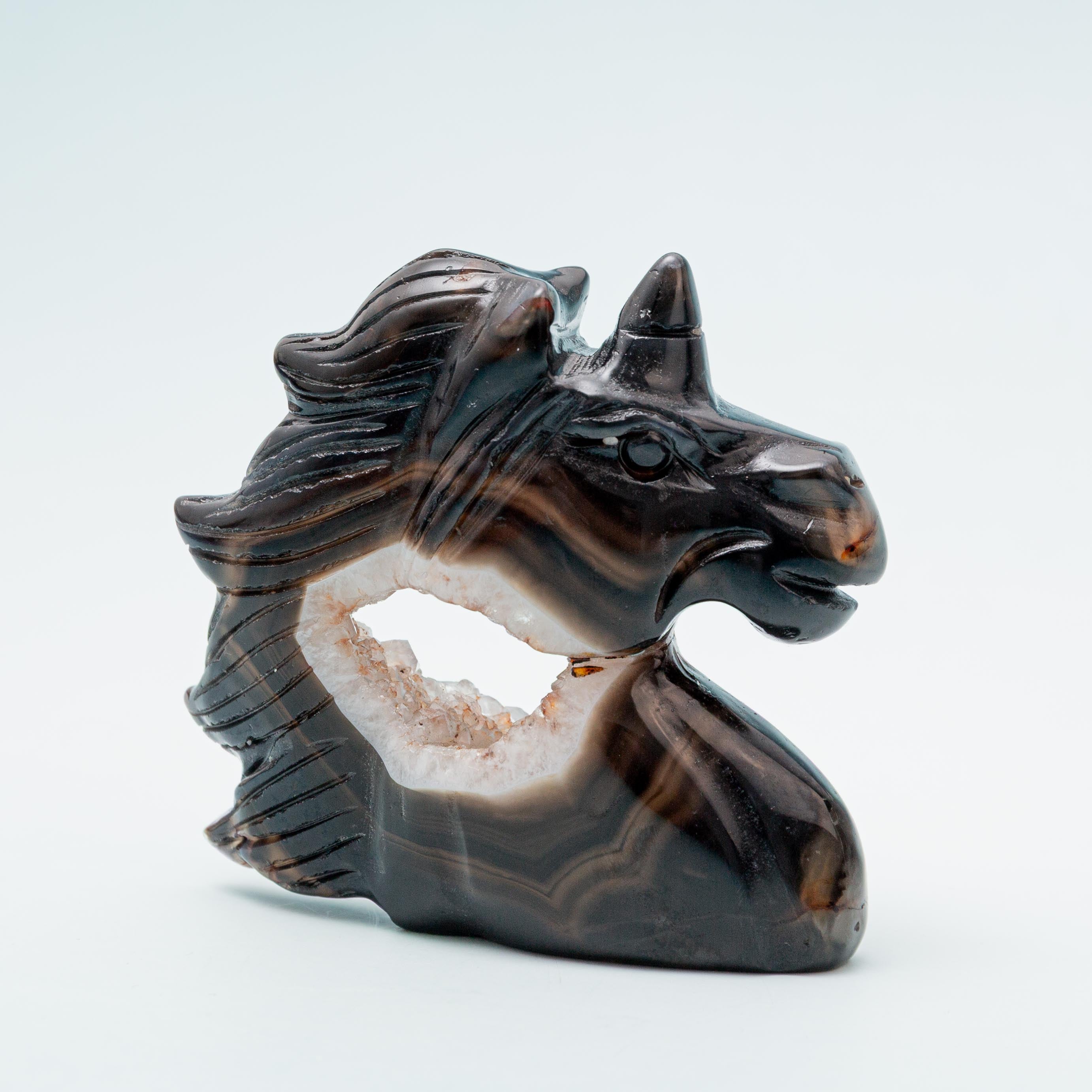 Black Agate Unicorn - 202g/8cm