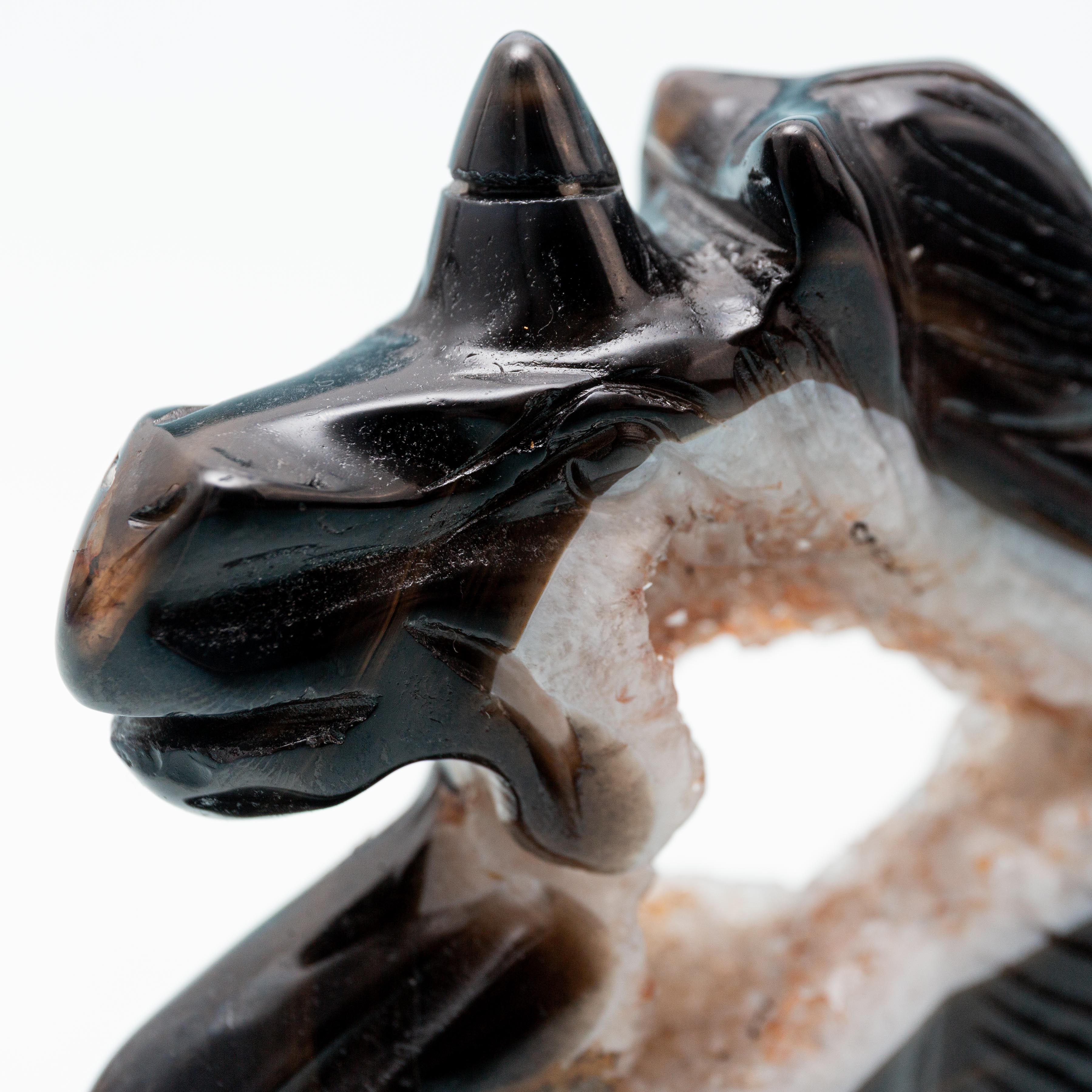 Black Agate Unicorn - 202g/8cm