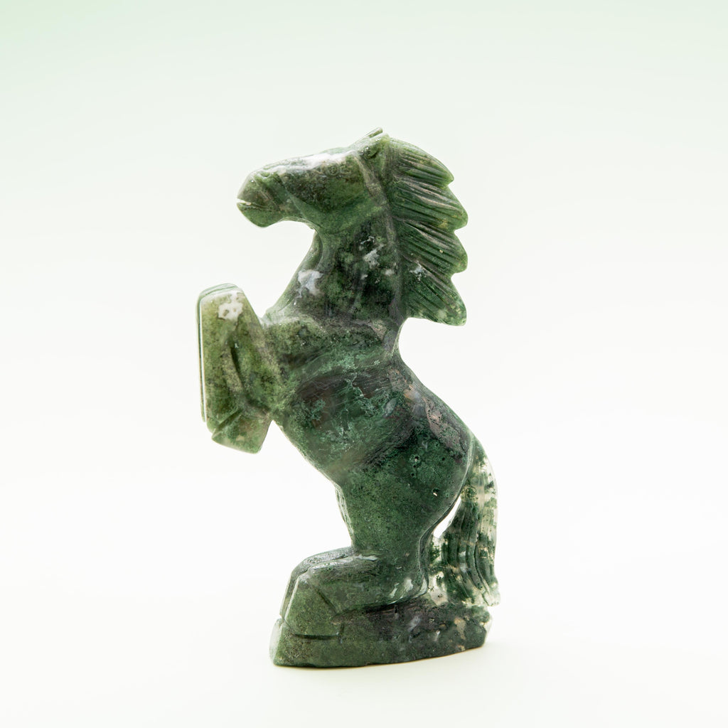 Moss Agate Horse - 289g/15cm
