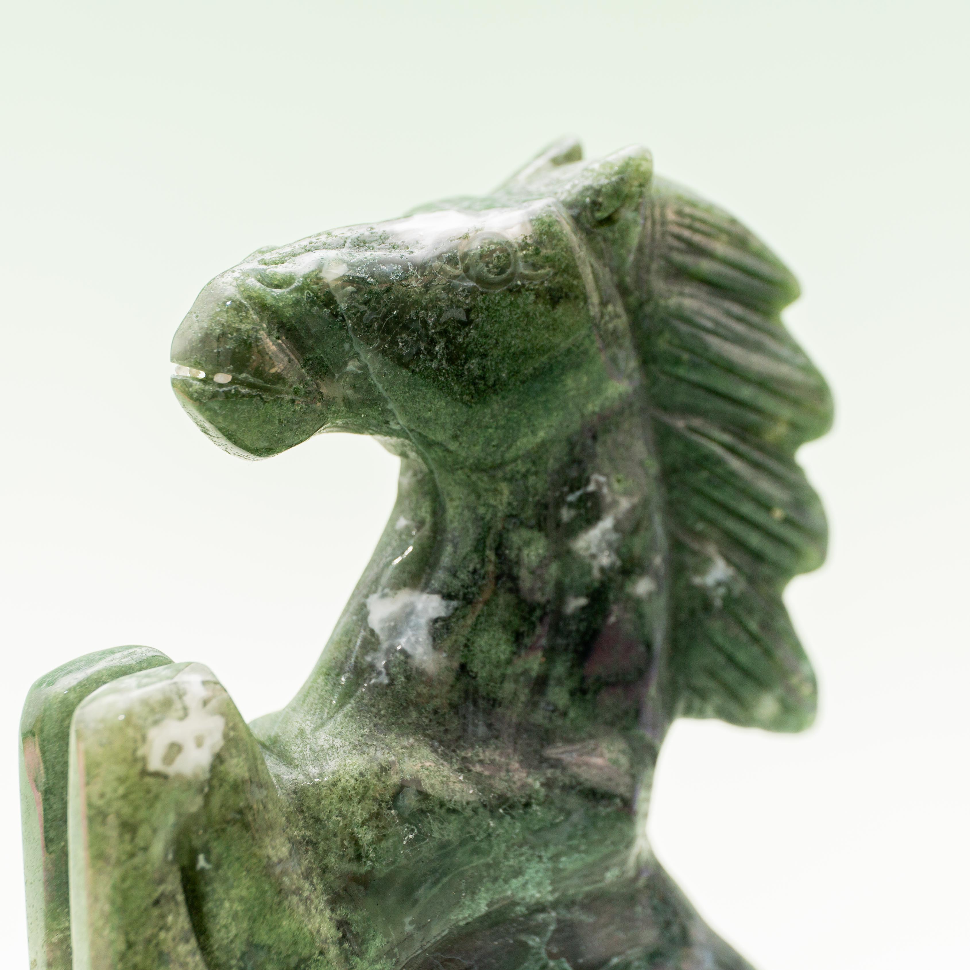 Moss Agate Horse - 289g/15cm