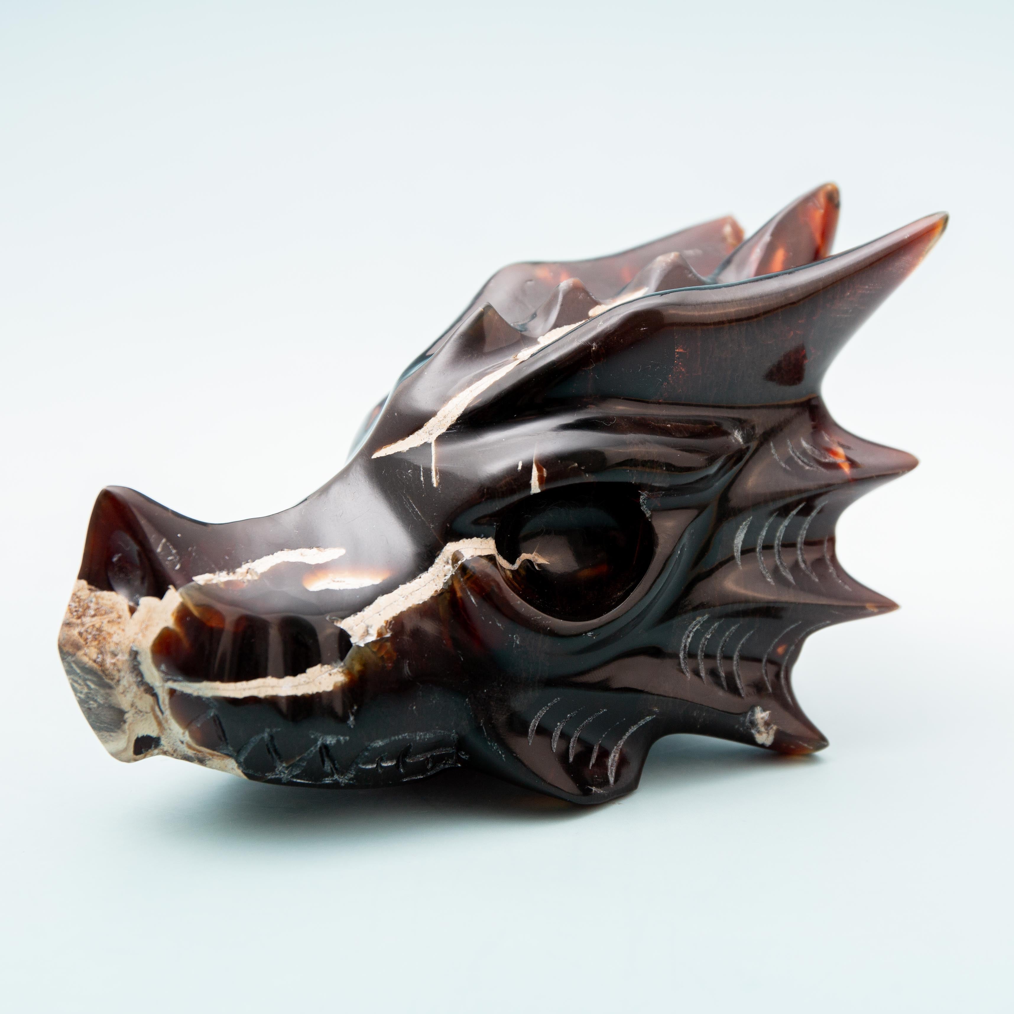 Indonesian Blue Amber Dragon - 262g/12cm