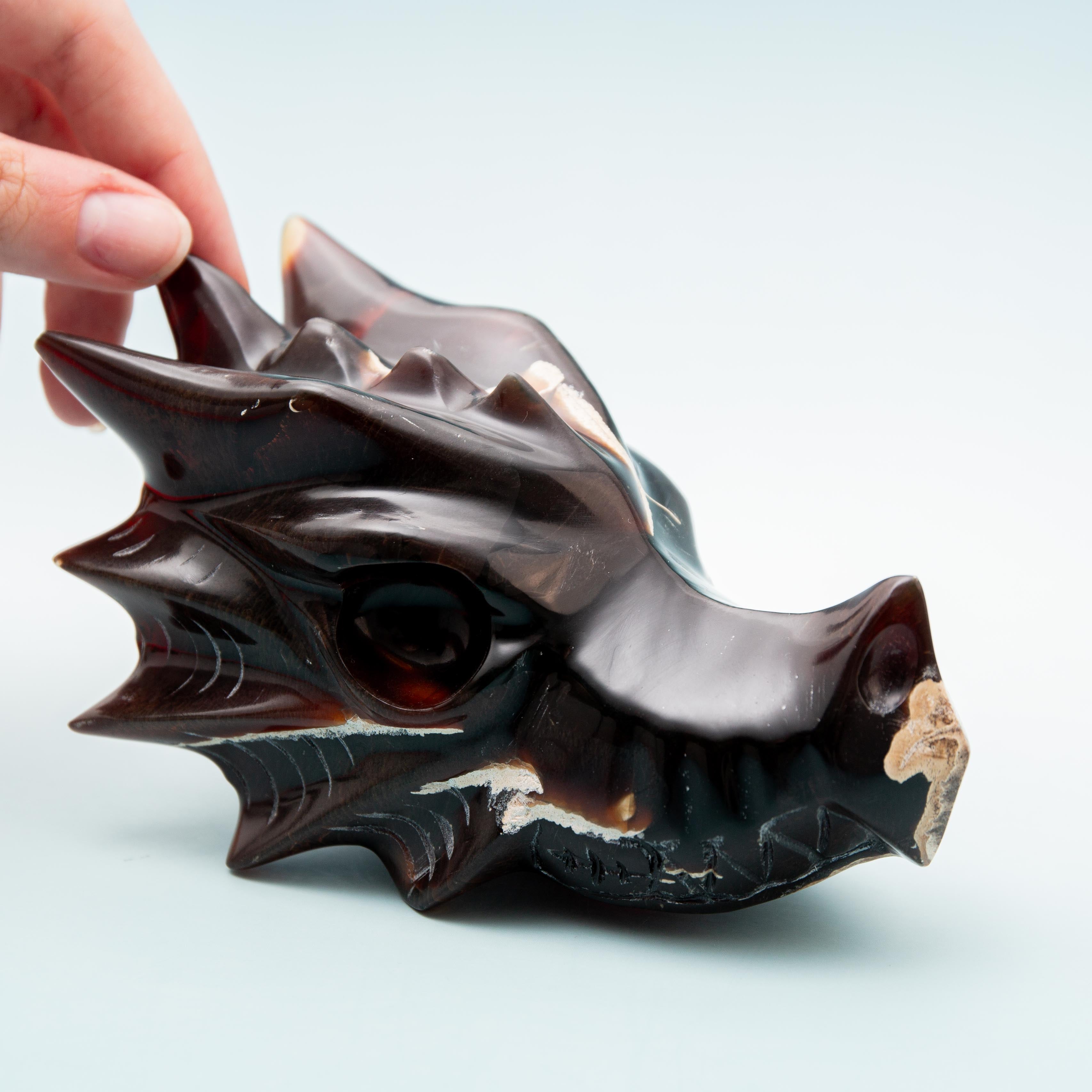 Indonesian Blue Amber Dragon - 262g/12cm