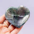 Moss Agate Heart Bowl - 7cm (A11)
