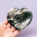 Moss Agate Heart Bowl - 9.5cm (A6)