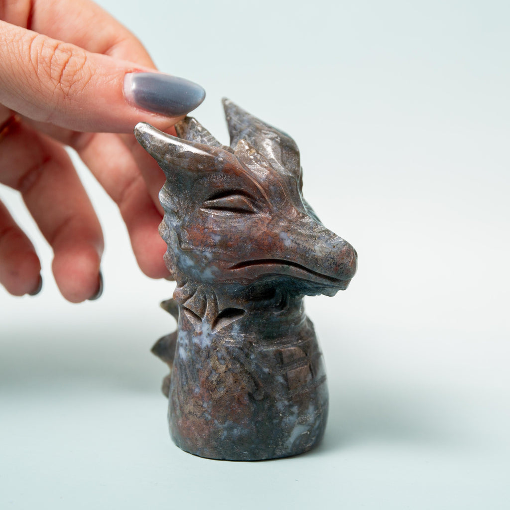 Moha achát Sárkányfej – 155g/7,5cm (C)