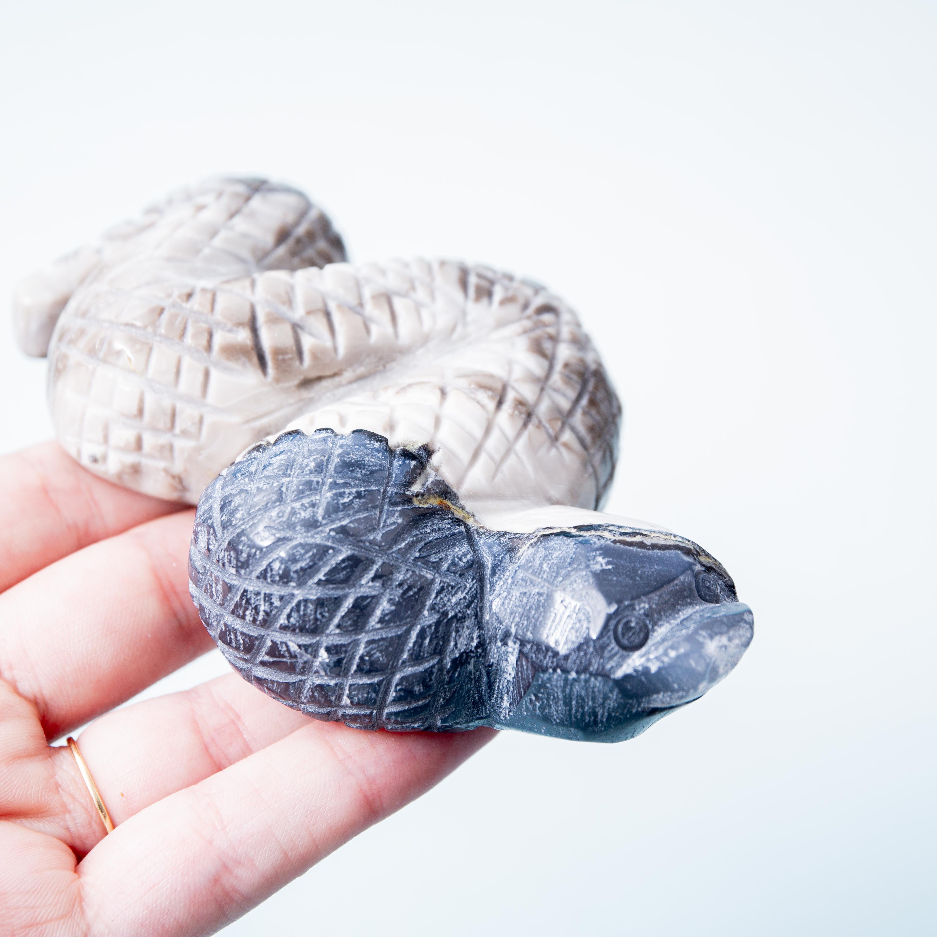 Volcanic Agate Snake- 220g/11cm