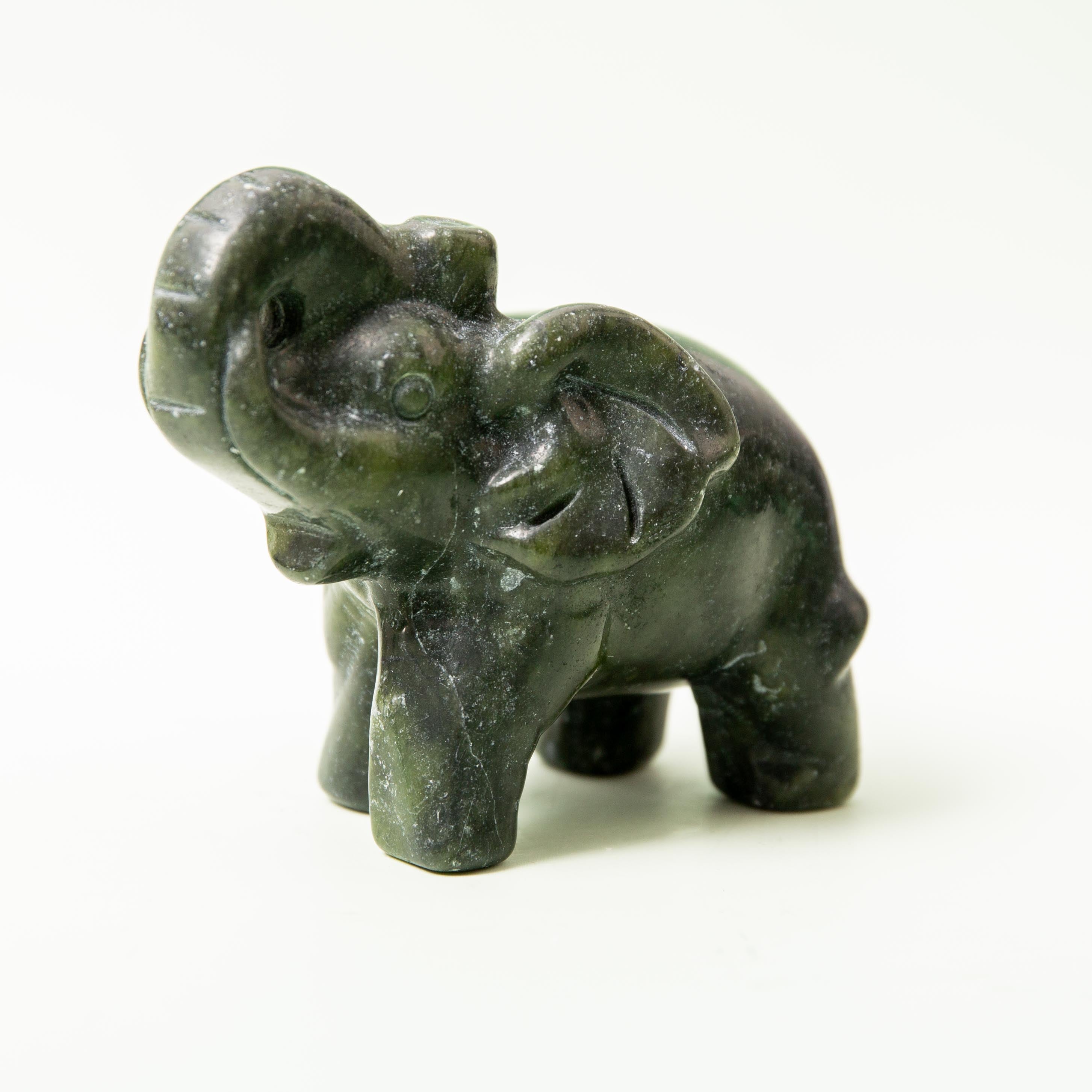 Serpentine Elephant - 194g/8cm (A)