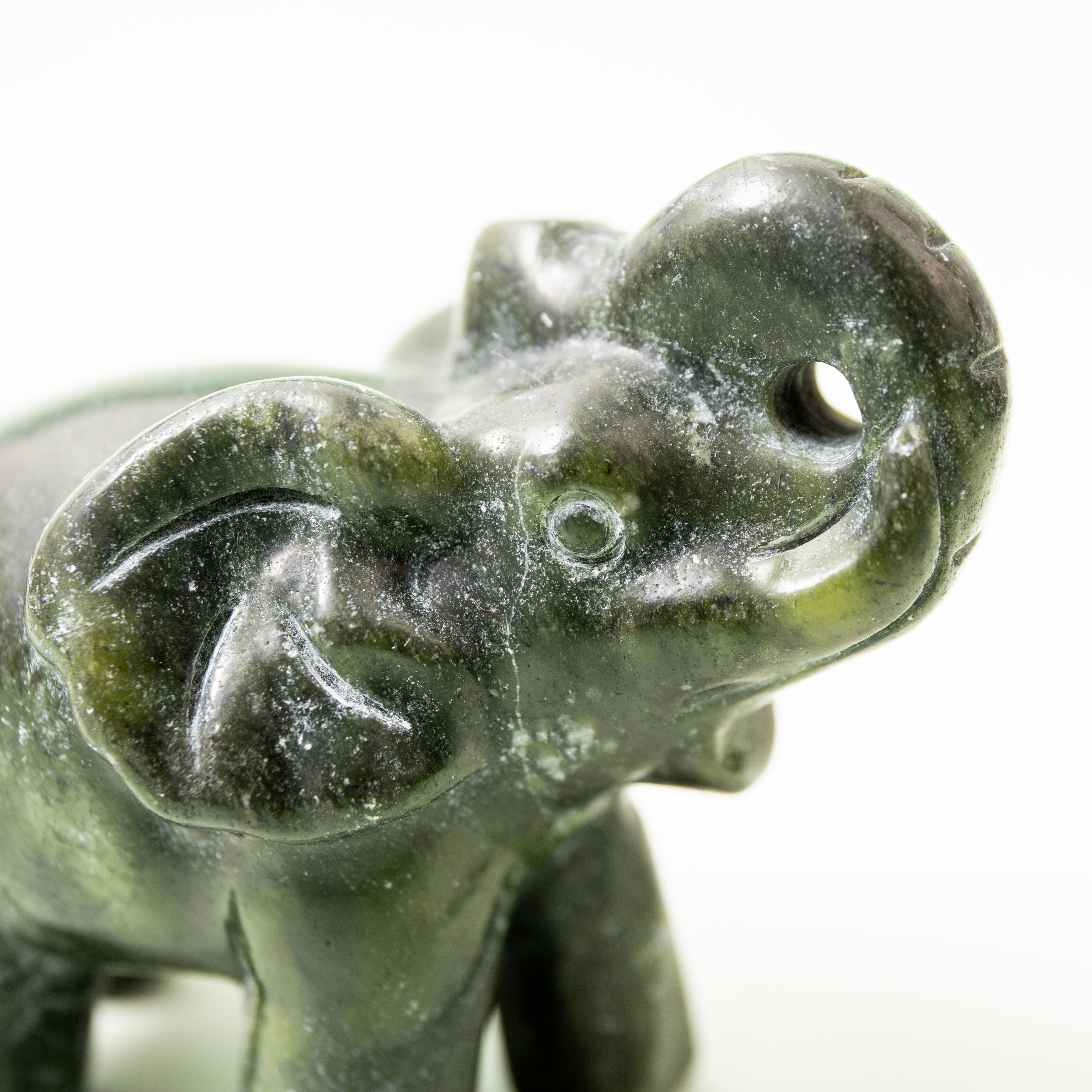 Serpentine Elephant - 194g/8cm (A)