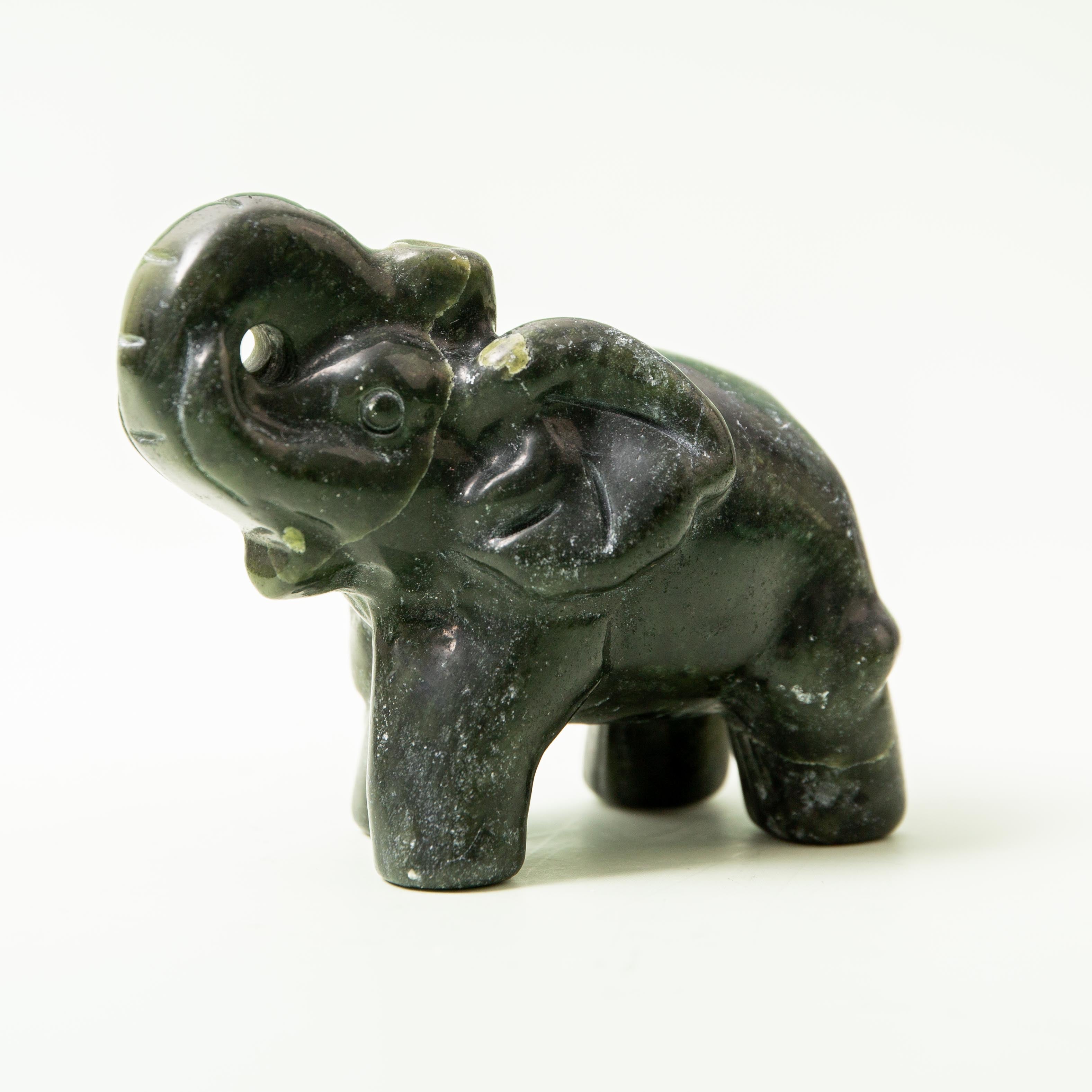Serpentine Elephant - 198g/8cm (B)