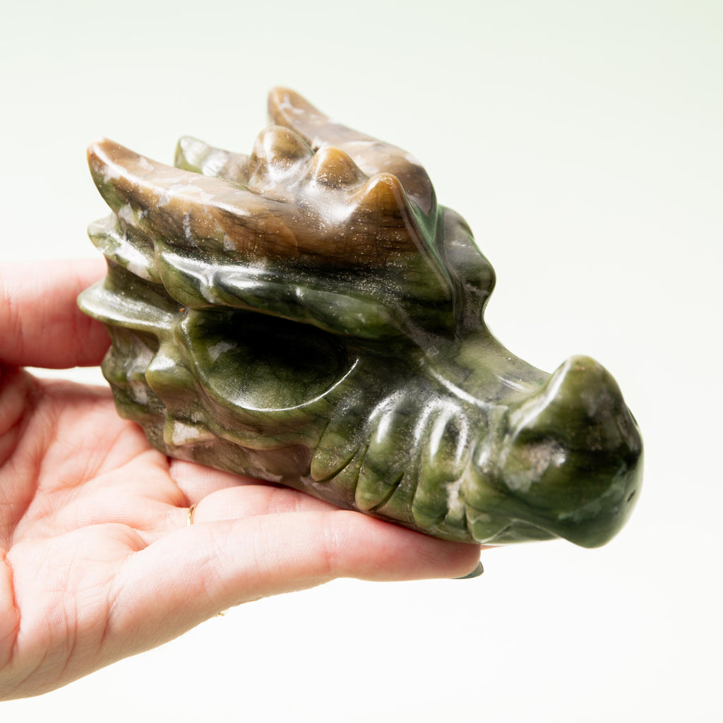 Serpentine Dragon Head - 328g/10cm (B)
