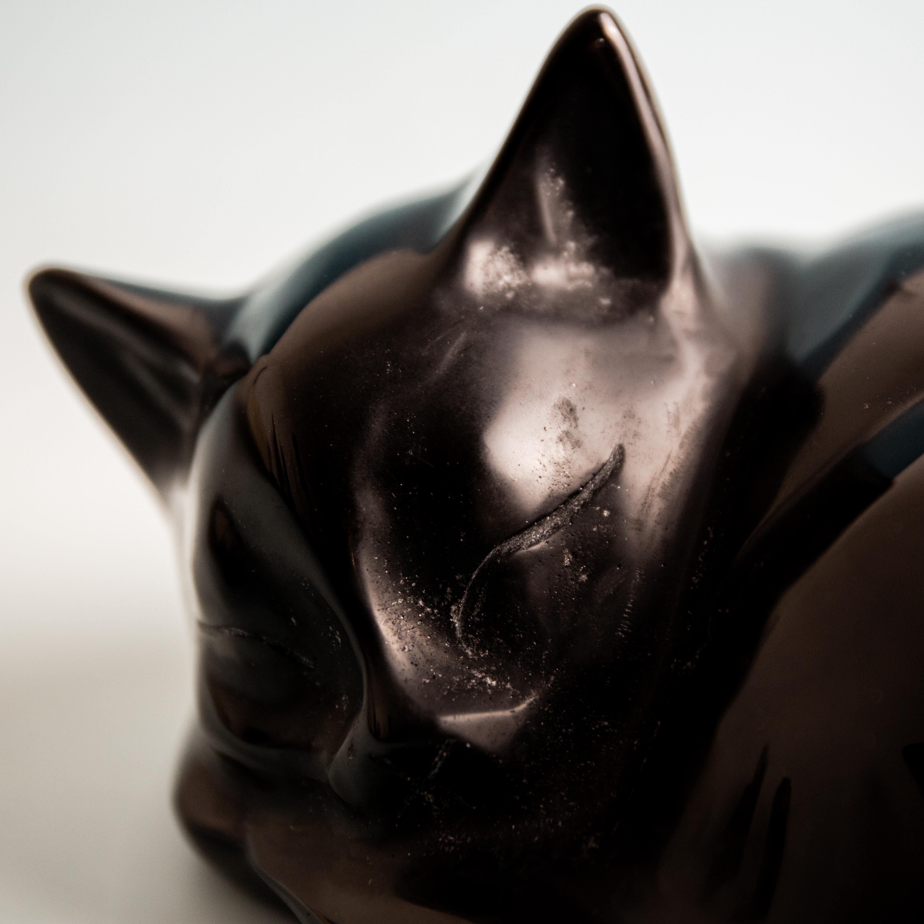 Obsidian Cat - 1690g/13cm