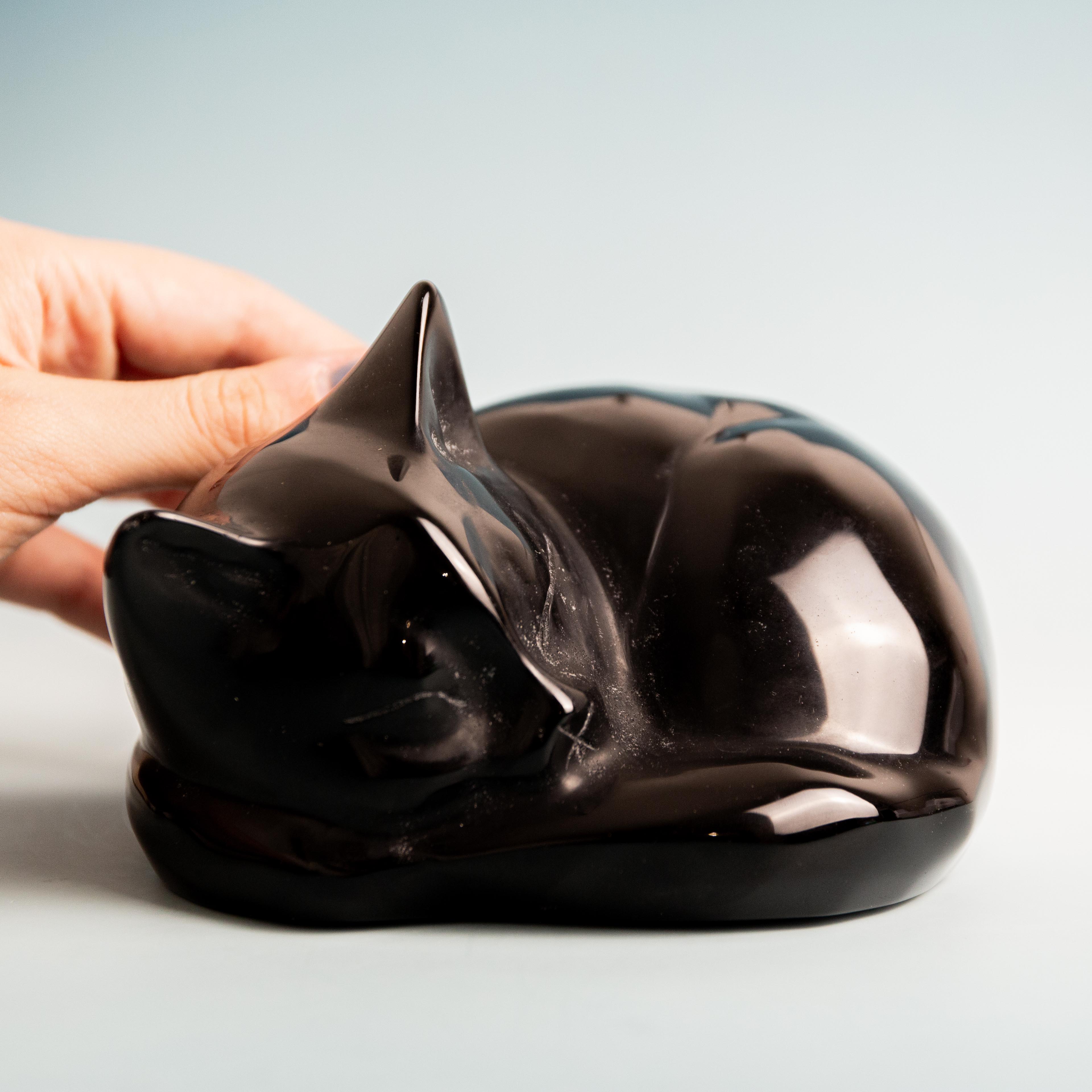 Obsidian Cat - 1690g/13cm
