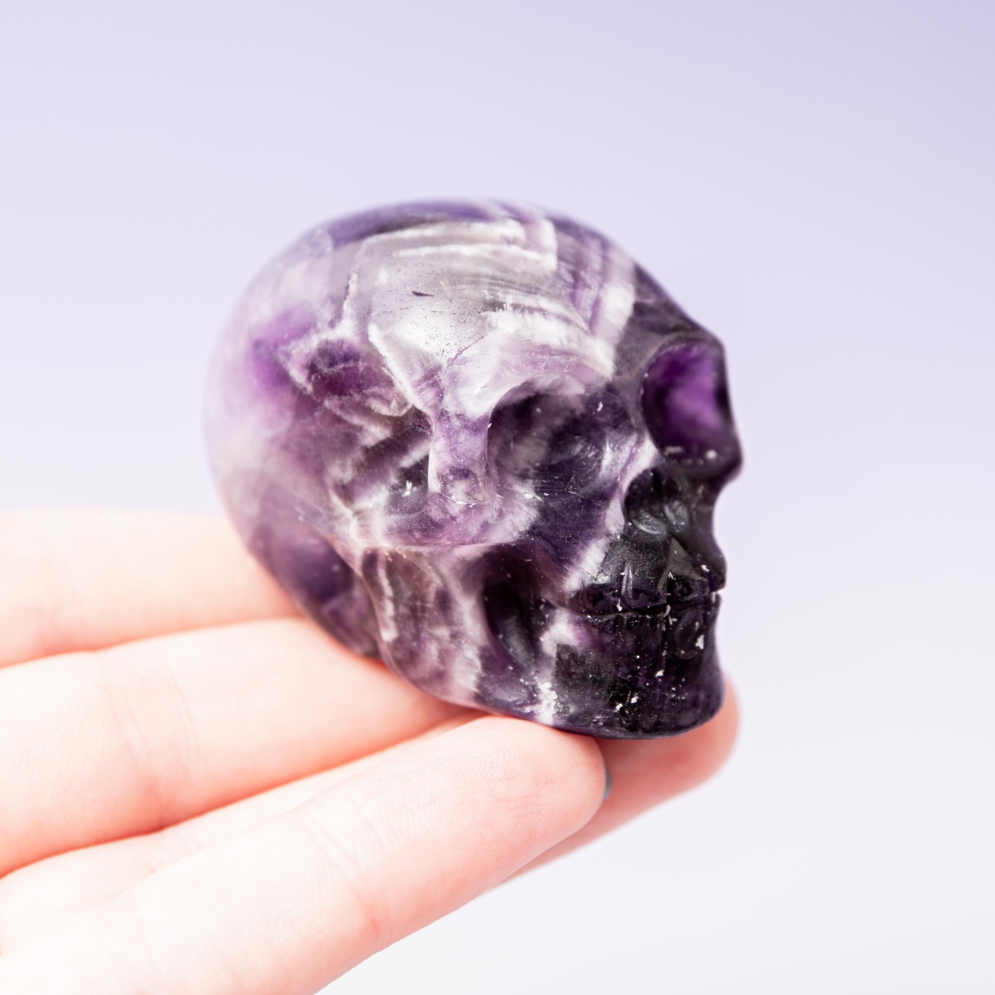 Amethyst Skull - 5cm (A)