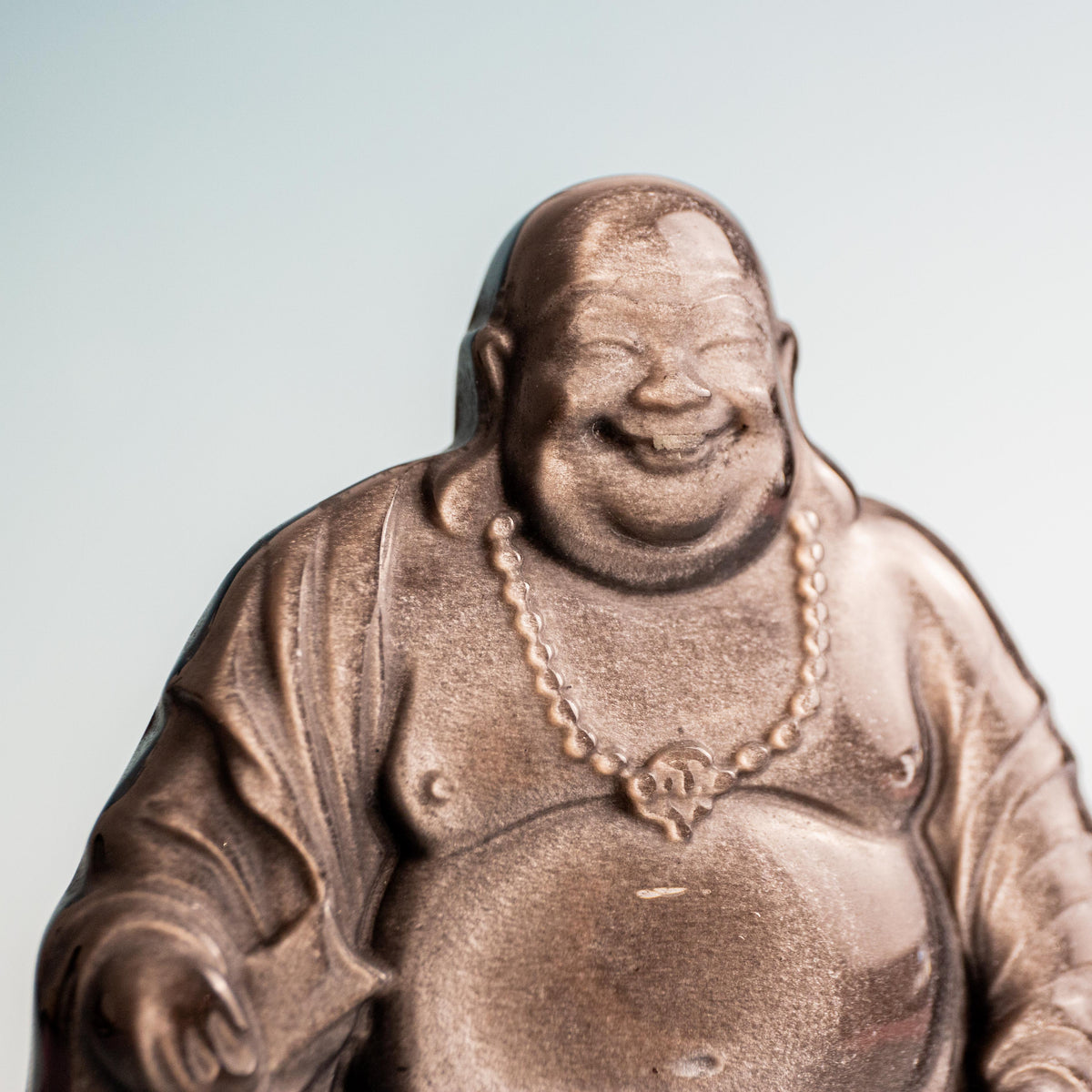 Silver Obsidian Buddha - 15 cm