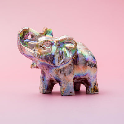 kvarcite (aura) Elefánt - 8 cm 316 gr