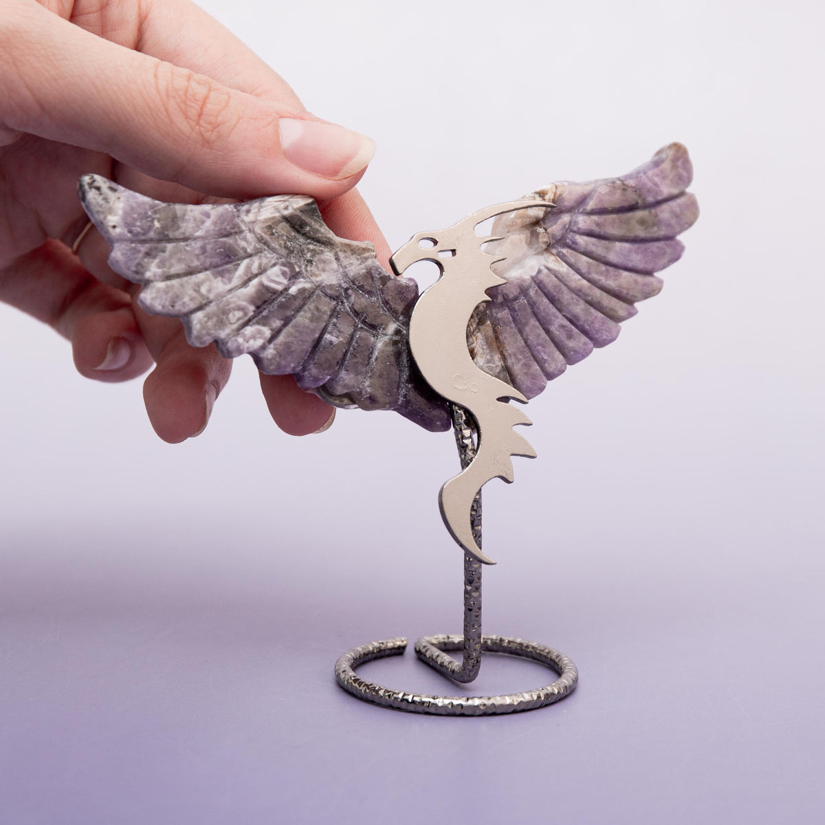 Amethyst Dragon (on Stand) - 9cm (A1)