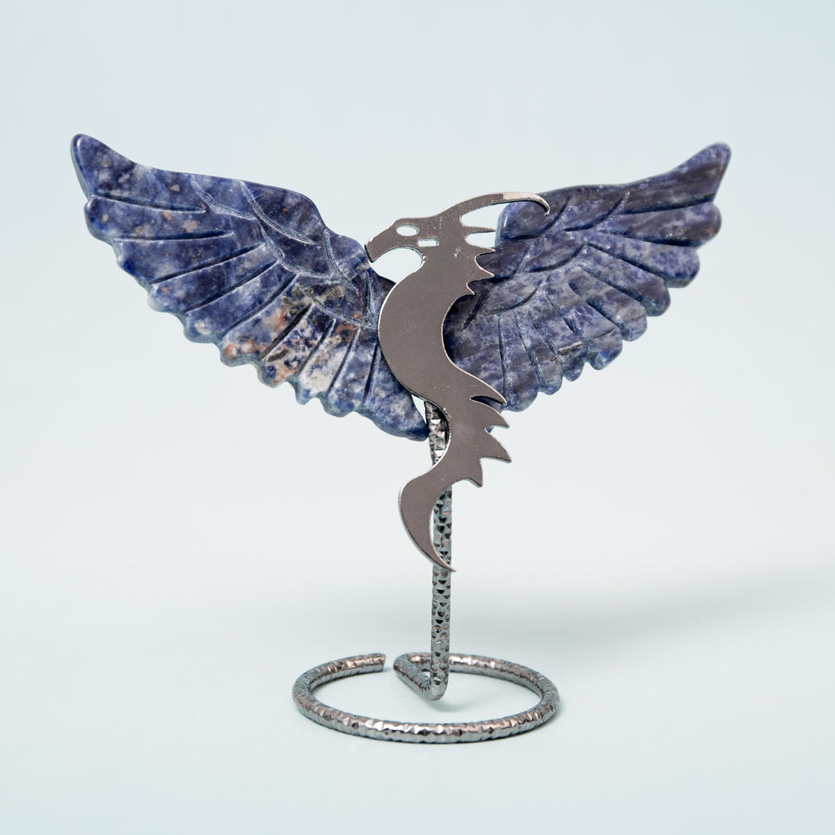 Sodalite Dragon (on Stand) - 9 cm (A4)