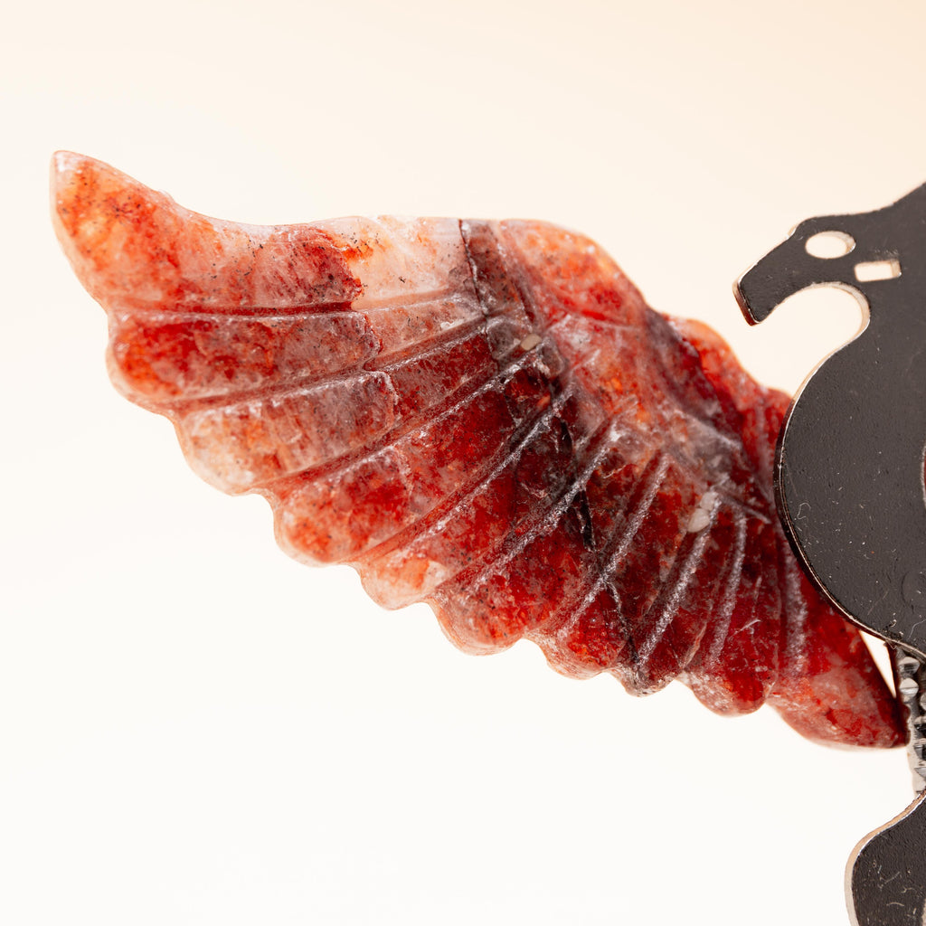 Red Quartz Dragon (on Stand) - 9 cm (A9)
