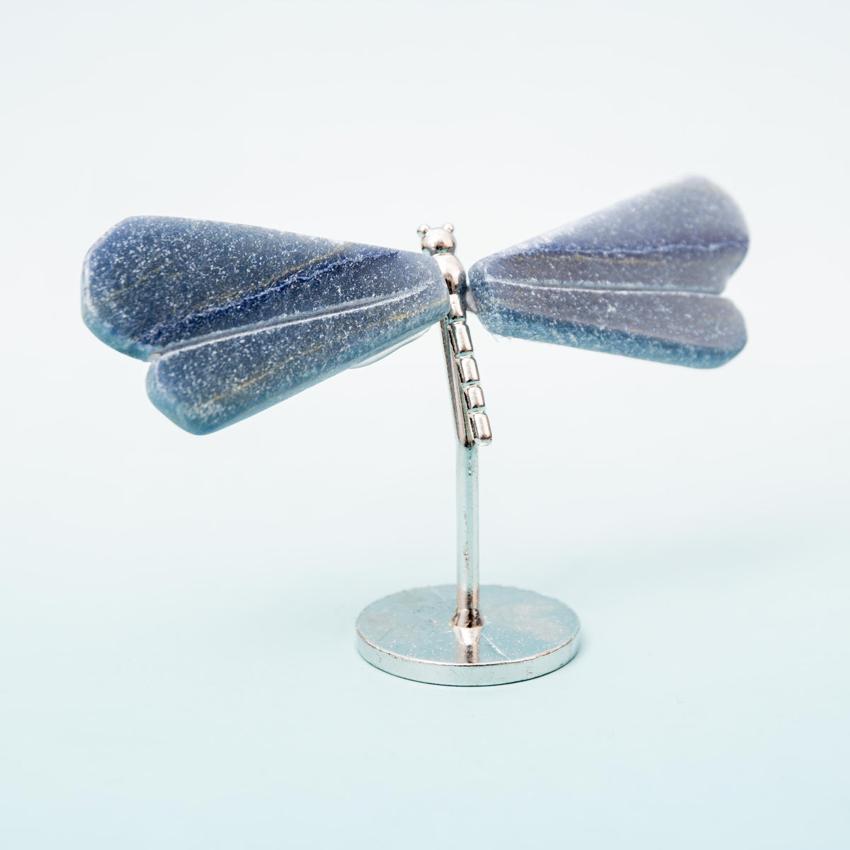 Blue Quartz Dragonfly (on Stand) - 6 cm (A13)