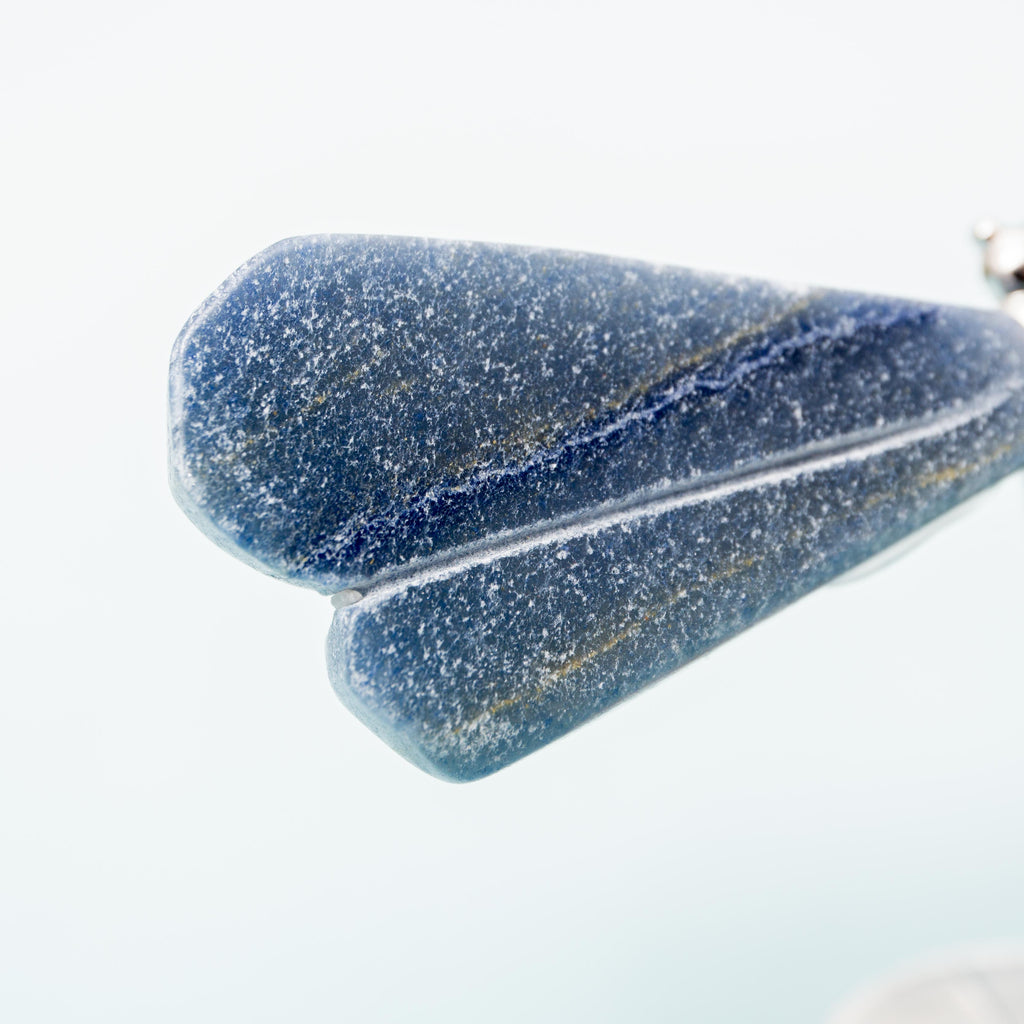 Blue Quartz Dragonfly (on Stand) - 6 cm (A13)