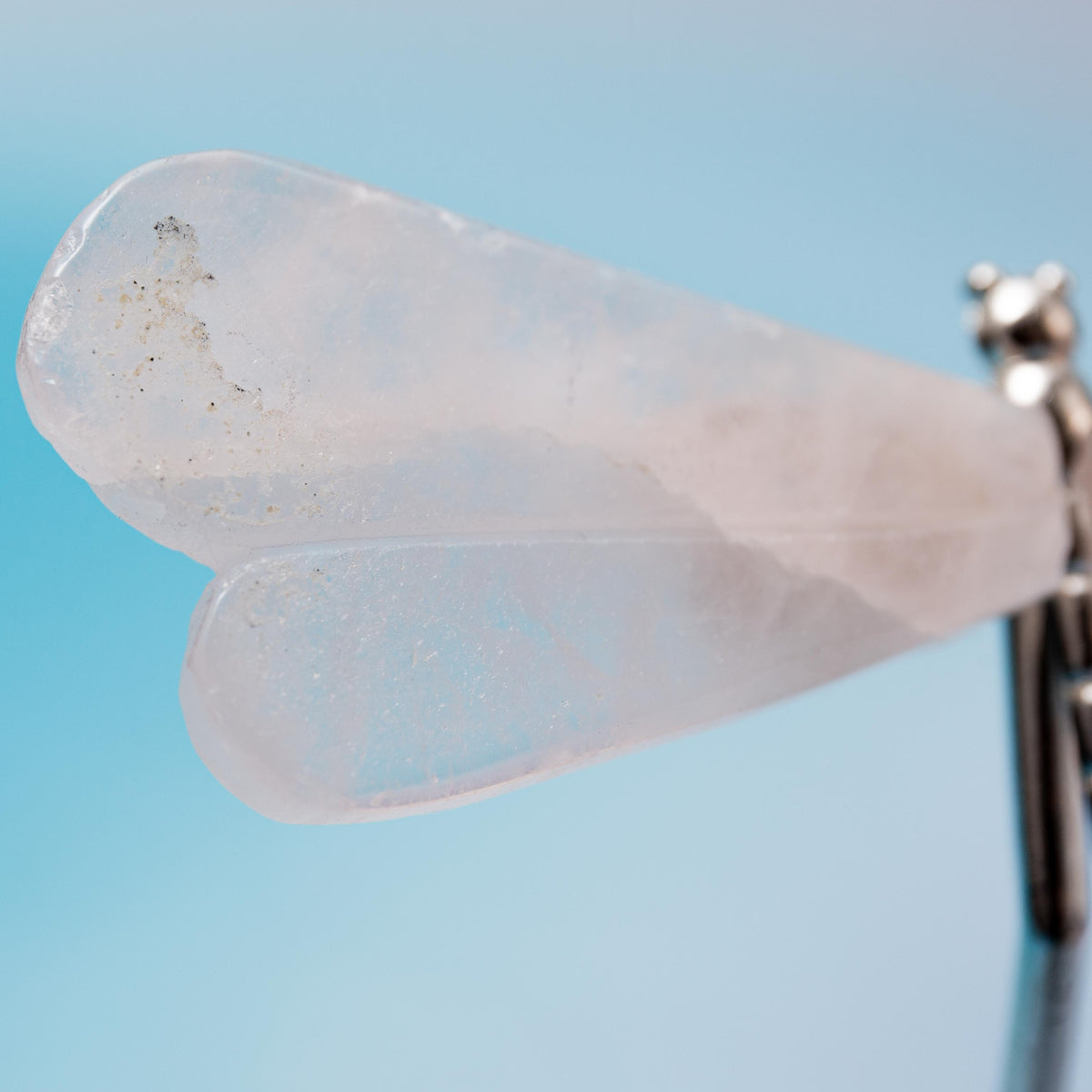 Rose Quartz Dragonfly (on Stand) - 6 cm (A1)
