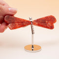 Red Quartz Dragonfly (on Stand) - 6 cm (A7)