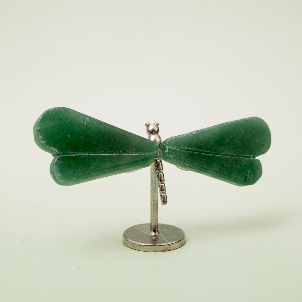 Aventurine Dragonfly (on Stand) - 6 cm (A8)