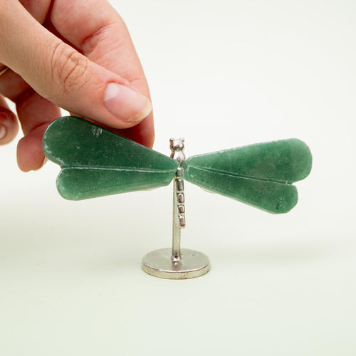 Aventurine Dragonfly (on Stand) - 6 cm (A8)