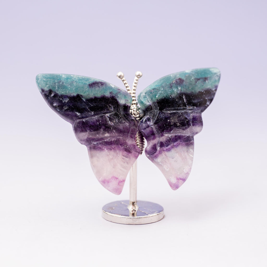 Fluorite Butterfly (on Stand) - 6 cm (A2)