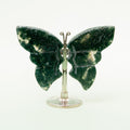Moss Agate Butterfly (on Stand) - 6 cm (A4)
