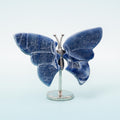 Blue Quartz Butterfly (on Stand) - 6 cm (A5)