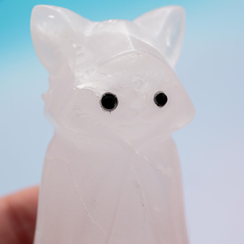 Clear Quartz Wizard Cat – 6 cm (A10)