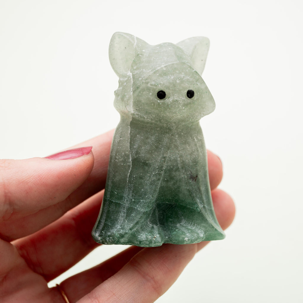 Aventurine Wizard Cat – 6 cm (A7)