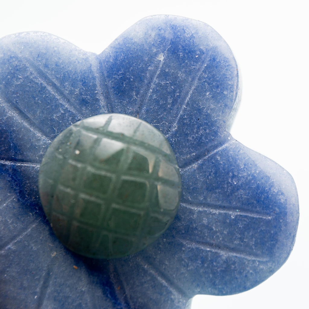 Blue Quartz - Aventurine Flower - 5 cm (D)