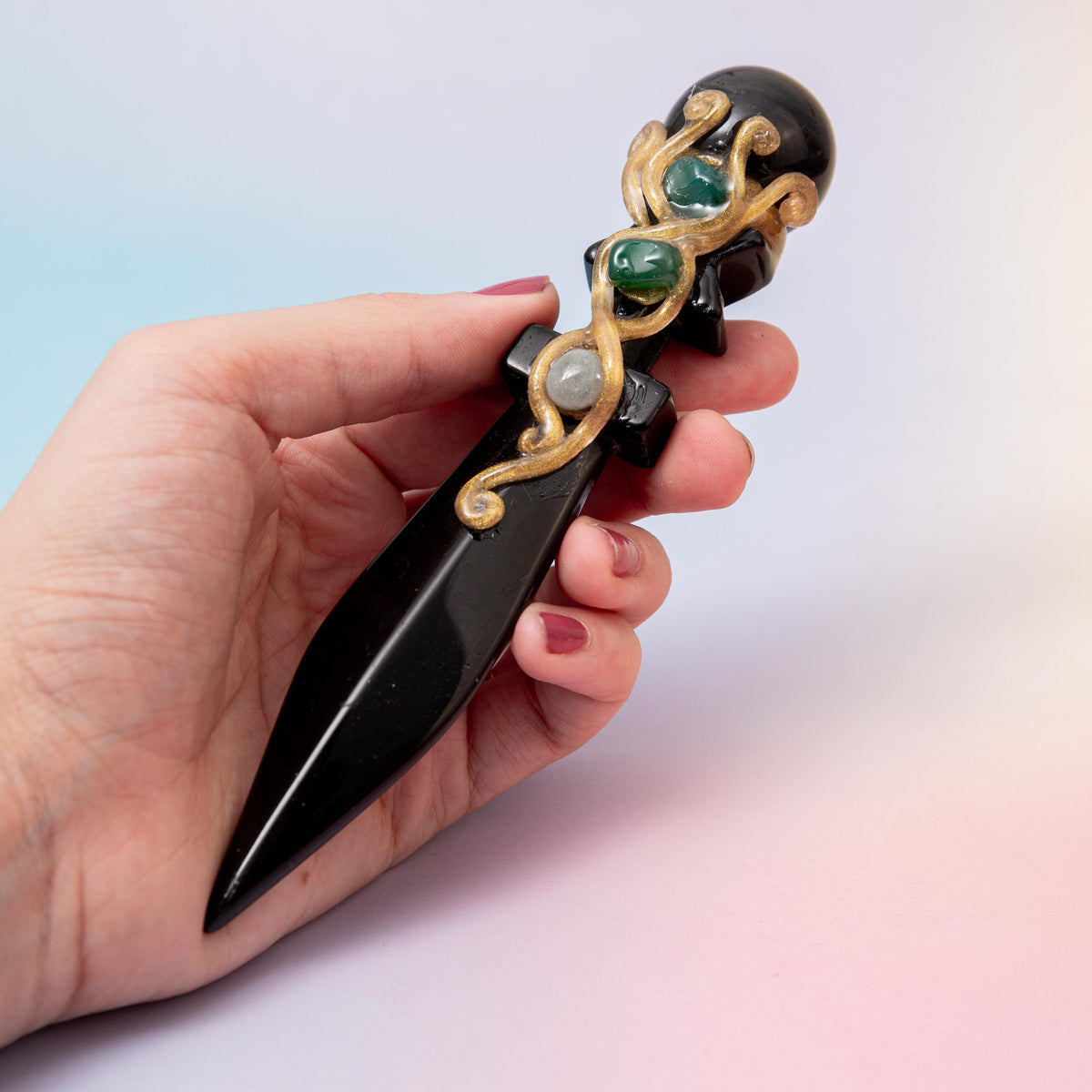 Silver Obsidian - Obsidian Dagger - 3 cm 84 gr